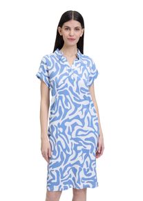 Cartoon Damen Druckkleid "Cartoon Casual-Kleid mit überschnittenen Ärmeln", blau, modisch, Gr. 34, Obermaterial: 100% Polyester., Kleider, Material
