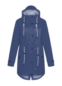 DEPROC Active Damen Regenmantel "Friesennerz HALIFAX WOMEN", blau, casual, Gr. XL, 100% Polyurethan, Mäntel, auch in Großen Größen erhältlich