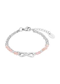 s.Oliver Kinder Armband "Infinity/Unendlichkeitsschleife, 2039719, 2039720", Edelstahl, bunt, Edelstahl, Armbänder, mit Glasstein