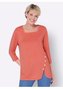 Classic Basics Damen 3/4-Arm-Shirt "3/4-Arm-Shirt", orange, Gr. 40, meliert, 65% Polyester, 35% Baumwolle, Shirts