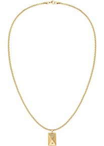 Tommy Hilfiger Herren Kette mit Anhänger "SS24 GEOMETRIC, 2790564, 2790565", Edelstahl, L: 61cm, gold, Edelstahl, Halsketten, mit Emaille