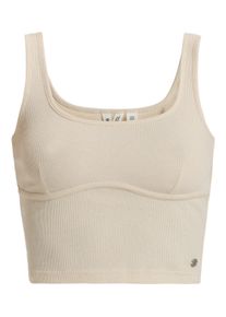Roxy Damen Tanktop "Pretty Please", beige, Gr. L, 58% Baumwolle, 39% Polyester, 3% Elasthan, Tops