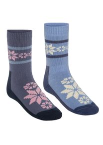 KARI TRAA Damen Füßlinge "Rusa", Gr. 39, lila, 41% Wolle, 41% Polyacryl, 11% Polyester, 4% Polyamid, 3% Elasthan, mehrfarbig, Socken, 2er-Pack mit