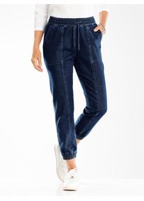 Classic Basics Damen 7/8-Jeans, blau, Gr. 52, unifarben, 81% Baumwolle, 17% Polyester, 2% Elasthan, Jeans