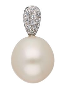 Adelia´s ADELIA ́S Damen Ketten-Anhänger "333 Weißgold Anhänger", mit Zirkonia, Gold, silber, Gold, Schmuckanhänger, mit Zirkonia Goldschmuck für Damen