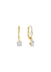 Vivance Damen Paar Ohrhänger "333/- Gelbgold glanz Zirkonia", ONE-SIZE, Gold, gelb, Gold, Ohrringe