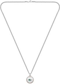 Lacoste Herren Kette mit Anhänger "VIGOR, 2040447, 2040448", Edelstahl-Aluminium, L: 60cm B: 3mm, silber, Edelstahl, Aluminium, B:3mm, Halsketten