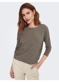 Only Damen 3/4-Arm-Shirt "ONLGLAMOUR 3/4 TOP JRS NOOS", grün, casual, Gr. S, unifarben, Single Jersey, Obermaterial: 65% Polyester, 30% Viskose, 5%