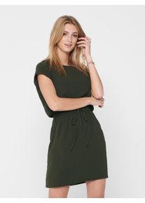 Only Damen Minikleid "ONLMARIANA MYRINA LIFE DRESS PTM", grau, modisch, Gr. 36, unifarben, Web, Obermaterial: 97% Polyester, 3% Elasthan, Kleider