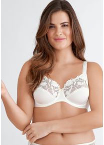 Felina Damen Bügel-BH "Moments", Gr. 75, gelb, Spitze, Obermaterial: 79% Polyamid, 15% Polyester, 6% Elasthan, unifarben, gemustert, feminin, BHs,