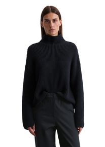 Marc O'Polo MARC O'POLO Damen Strickpullover "aus schwerem Baumwollgarn", blau, casual, Gr. L, unifarben, Obermaterial: 100% Baumwolle, Pullover