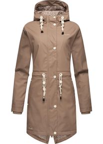 Navahoo Damen Regenjacke "Flower of Ocean", grau, modisch, Gr. XS, Obermaterial: 70% Polyester, 30% Polyurethan, Innenfutter: 100% Polyester,