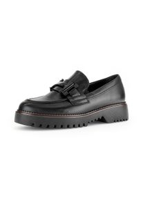 Gabor Damen Loafer "FLORENZ", Gr. 35, schwarz, Kalbsleder, unifarben, modisch, Schuhe, Blockabsatz, Slipper, Businessschuh in Bequemweite G (= weit)