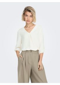 Jacqueline de Yong JDY Damen Shirtbluse "JDYDIVYA LIFE 3/4 TOP WVN NOOS", rot, modisch, Gr. 38, unifarben, Web, Cru00eape, Obermaterial: 100% Polyester, Blusen