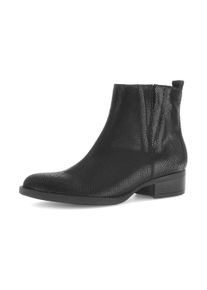 Gabor Damen Stiefelette, Gr. 36, schwarz, Kalbsleder, Reptilienprägung, elegant, Schuhe, Blockabsatz, Businessschuh, Boots mit Best