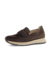 Gabor Damen Slipper "FLORENZ", Gr. 40, braun, Veloursleder, unifarben, modisch, Schuhe, Plateau, Schlupfschuh, Komfortschuh in Bequemweite G (= weit)