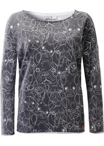 LPO Damen Sweatshirt "SWEAT LUMDSEN WOMEN", grau, sportlich, Gr. 38, 96% Polyester; 4% Elasthan, Sweatshirts, modischer Allover-Print