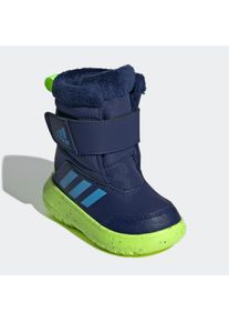 Damen Winterstiefel "WINTERPLAY KIDS STIEFEL", adidas Sportswear, Gr. 22, blau, Synthetik, Textil, sportlich, Schuhe, Snowboots, Winterboots,