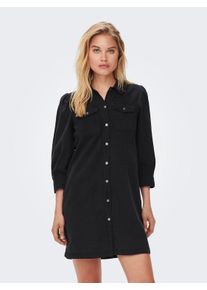 Only Damen Jeanskleid "ONLFELICA DNM DRESS NOOS", schwarz, modisch, Gr. XS, unifarben, Denim/Jeans, Obermaterial: 100% Baumwolle, Kleider