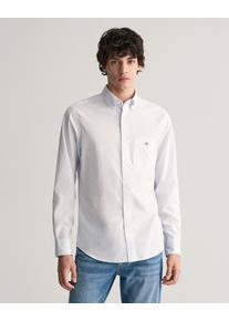 Gant Herren Langarmhemd "REG POPLIN BANKER SHIRT", blau, casual, Gr. XXL, Web, Obermaterial: 100% Baumwolle, Hemden, Banker Stripe Popeline, leichte