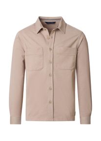 Casamoda Herren Langarmhemd "Casamoda Hemdjacke uni", beige, Gr. XL, unifarben, 63% Polyester, 33% Viskose, 4% Elasthan, Hemden