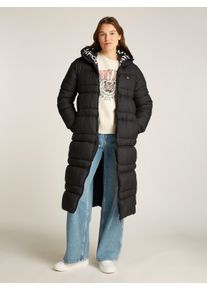 Tommy Jeans Damen Langmantel, schwarz, casual, Gr. S, unifarben, Obermaterial: 100% Polyester. Futter: 100% Polyester. Wattierung: 100% Polyester,