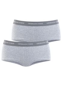Damen Panty "mit softem Logobund", Copenhagen Studios, Gr. S, grau, Feinripp, Obermaterial: 96% Baumwolle, 4% Elasthan (LYCRA), unifarben mit