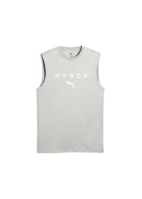 Puma Herren Trainingstop "Puma x HYROX Cut-Off Tanktop Herren", grau, Gr. L, Obermaterial: 100% Baumwolle; Kragen: 30% Polyester, 70% Baumwolle, Tops