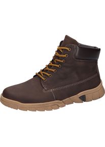 Waldläufer WALDLÄUFER Herren Winterboots "H-LINO", Gr. 12, braun, Nubukleder, Nappaleder, sportlich, Schuhe, Schnürboots, Bequemschuh mit Innenreißverschluss