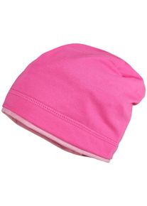 MaxiMo Baby Beanie, pink, modisch, Gr. 53, Baumwollmischung, Mützen, UV-Schutz 50+ schützt Kinder zuverlässig vor Sonnenstrahlen