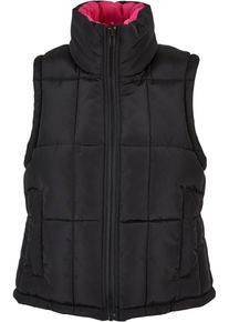Urban Classics Damen Steppweste "Urban Classics Damen Ladies Reversible Cropped Puffer Vest", pink, Gr. S, 100% Polyester, Westen
