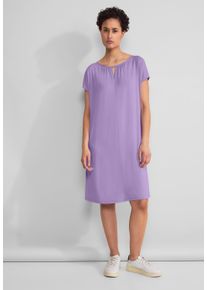 Street One Damen Jerseykleid, lila, casual, Gr. 38, unifarben, Jersey, 95% Viskose, 5% Elasthan, Kleider, aus Viskose