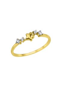 Diamonds by Ellen K. Damen Fingerring "375/- Gelbgold bicolor Zirkonia", 056 (17,8), Gold, bunt, FASCINATION BY ELLEN K., Gold, Fingerringe