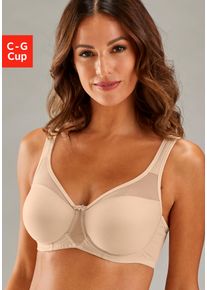 Nuance Damen Minimizer-BH, Gr. 105, braun, Netz, Microtouch, Obermaterial: 71% Polyamid, 29% Elasthan, modisch, BHs, mit Bügel und modischen