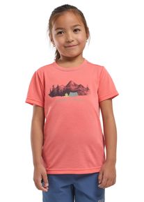 Jack Wolfskin Kinder T-Shirt "HIKING GRAPHIC T KIDS"print, sunsetcoral, Gr. 176, Oberstoff 100% POLYESTER, Shirts
