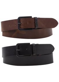 Levi's LEVI'S Damen Ledergürtel "CORE METAL WENDEGÜRTEL", braun, casual,modisch, Gr. 80, unifarben, Leder, Gürtel, Reversible Core Metal Belt
