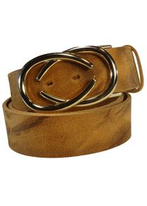 Damen Ledergürtel, braun, modisch,feminin, Gr. 120, RETTUNGSRING BY SHOWROOM 019, unifarben, Antik-Look, vintage, Leder, Gürtel, mit austauschbarer