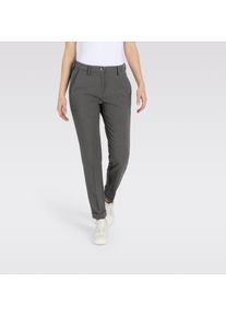 MAC Damen Chinohose "CHINO turn up", grau, casual, Gr. 44, meliert, Web, Obermaterial: 62% Polyester, 33% Viskose, 5% Elasthan, Hosen