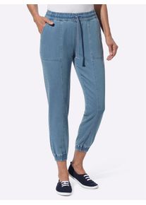 Classic Basics Damen 7/8-Jeans, blau, Gr. 50, unifarben, 81% Baumwolle, 17% Polyester, 2% Elasthan, Jeans