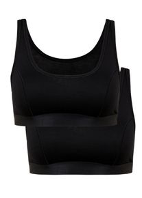 Calida Damen Bustier "Benefit Women", Gr. M, schwarz, Single Jersey, Obermaterial: 94% Baumwolle, 6% Elasthan, unifarben, casual, BHs, mit doppelt