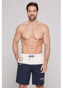 CAMP DAVID Herren Badeshorts, blau, casual, Gr. XXXL, bedruckt, Polyamid, Badehosen, mit Logo Print
