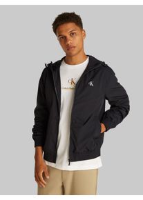 Herren Windbreaker "NYLON HOODED WINDBREAKER", schwarz, casual, Gr. XXL, Calvin Klein Jeans, unifarben, Web, Obermaterial: 100% Polyamid, Jacken, mit
