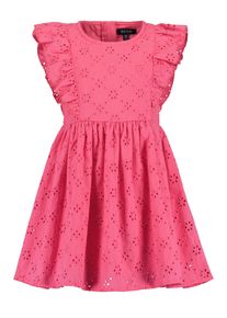 Blue Seven Mädchen Sommerkleid, pink, modisch, Gr. 116, unifarben, Web, Spitze, Obermaterial: 100% Baumwolle, Kleider, mit Volants und toller