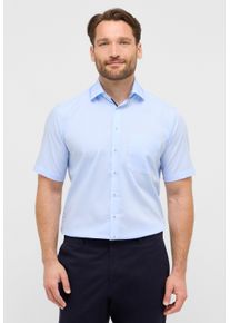 Eterna Herren Kurzarmhemd "COMFORT FIT", blau, Gr. 45, Popeline, 100% Baumwolle, Hemden, NON IRON (bügelfrei)