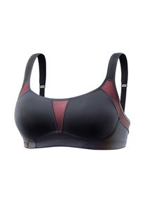 H.I.S. H.I.S Damen Sport-BH, Gr. 85, schwarz, Microtouch, Obermaterial: 90% Polyester (COOLMAX), 10% Elasthan (LYCRA), sportlich, BHs, ohne Bügel mit COOLMAX