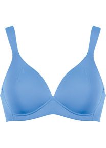 Naturana Damen Schalen-BH "The Wednesday", Gr. 95, blau, Obermaterial: 89% Polyamid, 11% Elasthan, unifarben, feminin, BHs, mit breiten