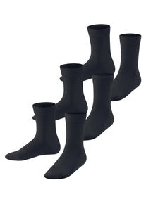Falke Kinder Socken "Family", Gr. 23, blau, Baumwollmischung, unifarben, Socken, Uni-Design, Rippenbündchen