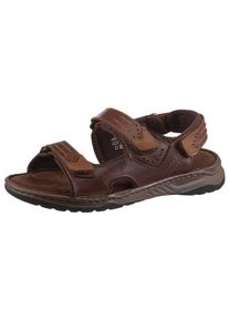 Mustang Shoes Herren Trekkingsandale, Gr. 44, braun, Leder, casual, Schuhe, Sommerschuh, Klettschuh mit weicher Innensohle