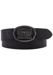 Levi's LEVI'S Damen Ledergürtel "Billy Plaque Belt", schwarz, casual, Gr. 90, Rindsleder, Gürtel, mit markanter Koppelschließe