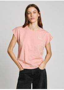 Pepe Jeans Damen T-Shirt "BLOOMA"washed pink 316, casual, Gr. S, Single Jersey, Obermaterial: 100% Baumwolle, Shirts, mit Kappenärmeln